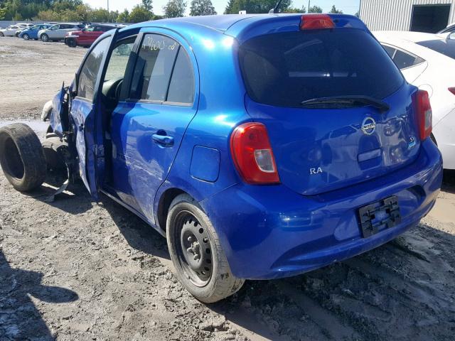 3N1CK3CP9FL221581 - 2015 NISSAN MICRA BLUE photo 3