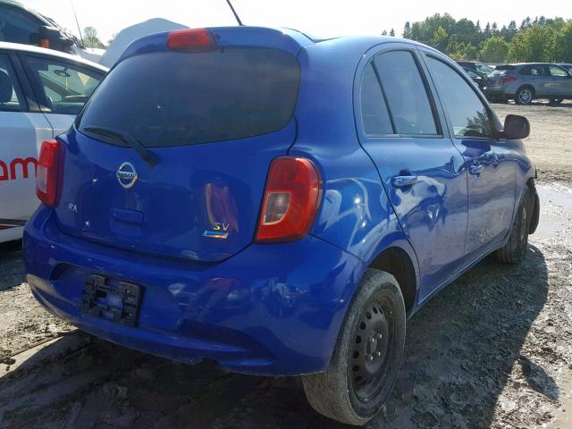 3N1CK3CP9FL221581 - 2015 NISSAN MICRA BLUE photo 4