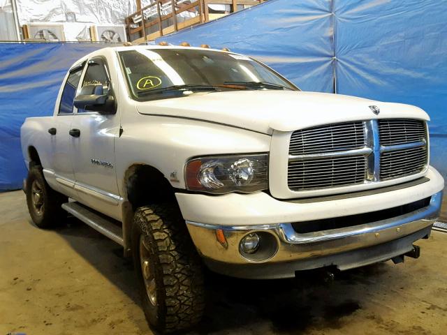 3D3KU28C93G817076 - 2003 DODGE RAM 2500 S WHITE photo 1