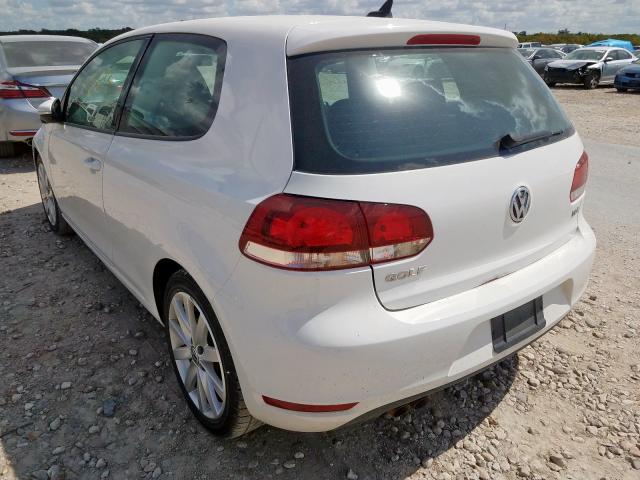 WVWBM7AJXBW148881 - 2011 VOLKSWAGEN GOLF WHITE photo 3