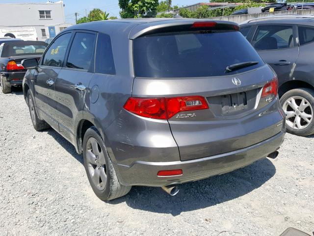 5J8TB18508A004957 - 2008 ACURA RDX TECHNO GRAY photo 3