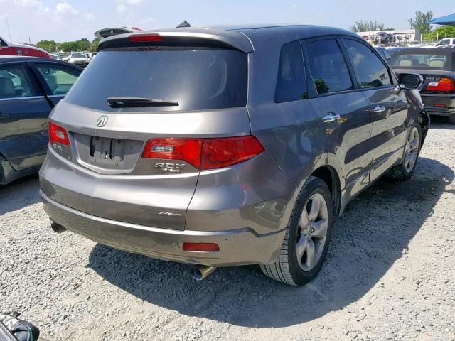 5J8TB18508A004957 - 2008 ACURA RDX TECHNO GRAY photo 4