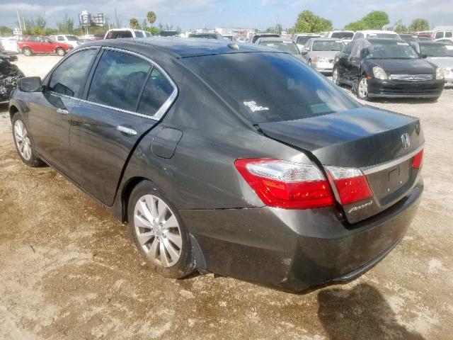 1HGCR2F86DA208929 - 2013 HONDA ACCORD EXL GRAY photo 3