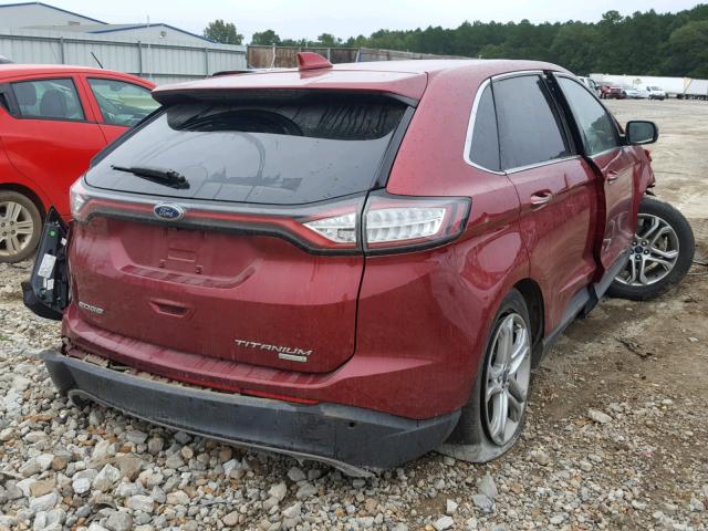 2FMTK3K94FBB44237 - 2015 FORD EDGE TITAN RED photo 4