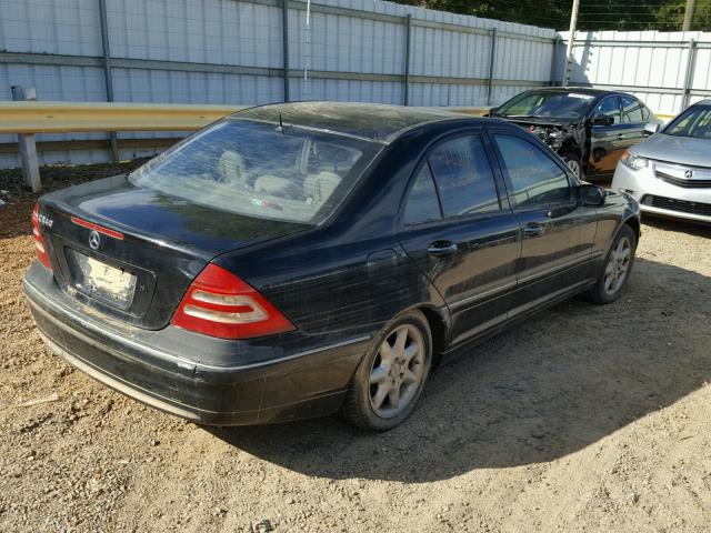 WDBRF61J22F148052 - 2002 MERCEDES-BENZ C 240 BLACK photo 4