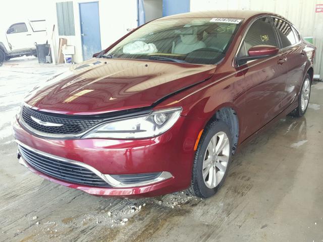 1C3CCCAB7FN554903 - 2015 CHRYSLER 200 LIMITE BURGUNDY photo 2