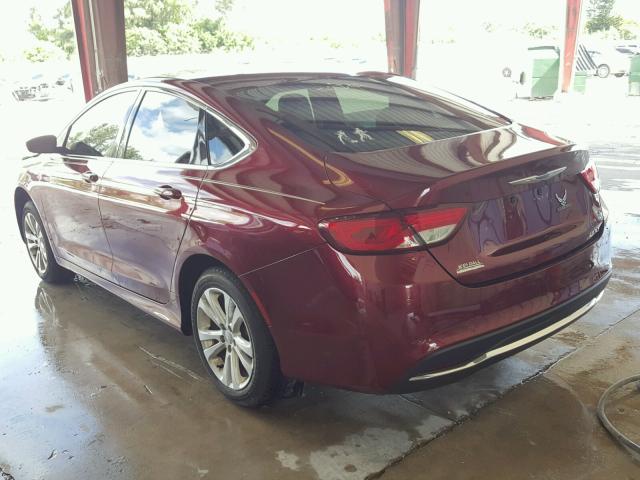 1C3CCCAB7FN554903 - 2015 CHRYSLER 200 LIMITE BURGUNDY photo 3