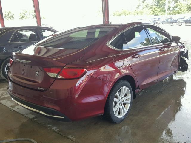 1C3CCCAB7FN554903 - 2015 CHRYSLER 200 LIMITE BURGUNDY photo 4