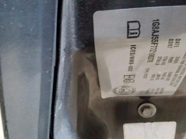 1G8AJ55F77Z198278 - 2007 SATURN ION LEVEL GRAY photo 10