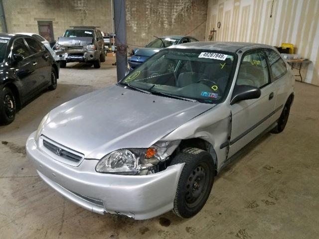 2HGEJ632XVH112442 - 1997 HONDA CIVIC CX SILVER photo 2