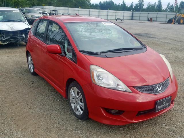 JHMGE8H44AC026539 - 2010 HONDA FIT SPORT RED photo 1