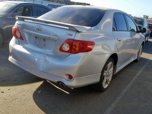 1NXBE40EX9Z089249 - 2009 TOYOTA COROLLA XR 银色 照片 4