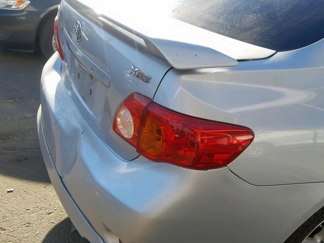 1NXBE40EX9Z089249 - 2009 TOYOTA COROLLA XR 银色 照片 9
