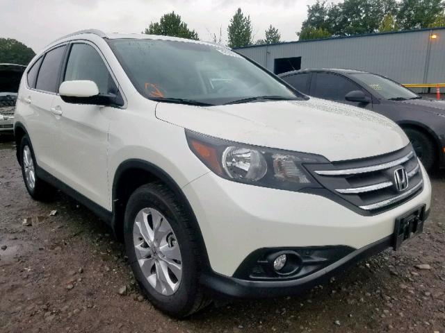 5J6RM4H76EL058523 - 2014 HONDA CR-V EXL WHITE photo 1