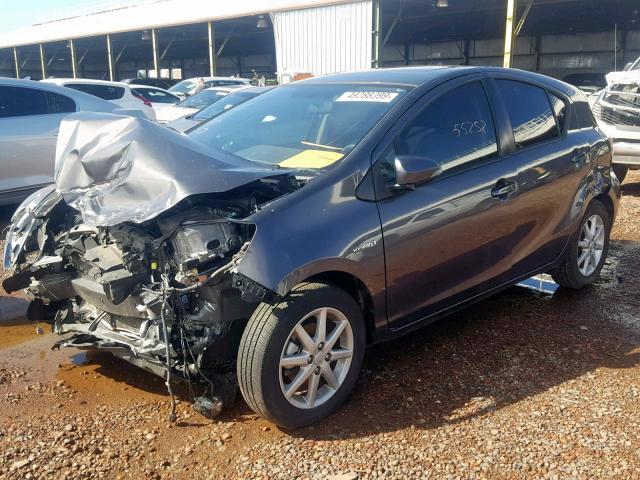 JTDKDTB32F1106717 - 2015 TOYOTA PRIUS C CHARCOAL photo 2