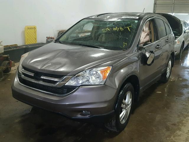 5J6RE4H73BL111512 - 2011 HONDA CR-V EXL GRAY photo 2