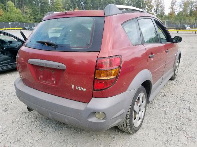 5Y2SL63805Z454904 - 2005 PONTIAC VIBE MAROON photo 4