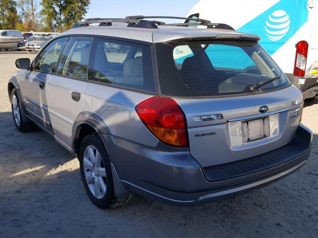 4S4BP61C067334329 - 2006 SUBARU LEGACY OUT SILVER photo 3