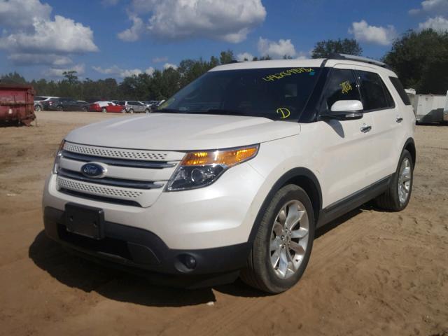 1FM5K7F81FGB65105 - 2015 FORD EXPLORER L WHITE photo 2