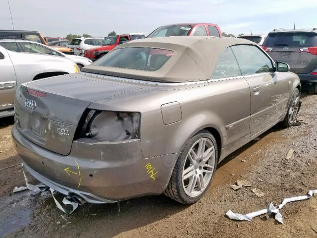 WAUDF48H49K011020 - 2009 AUDI A4 2.0T CA GRAY photo 4