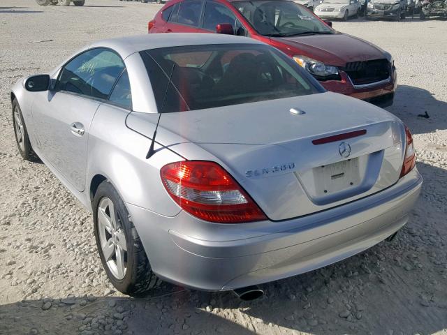 WDBWK54F67F133951 - 2007 MERCEDES-BENZ SLK 280 SILVER photo 3