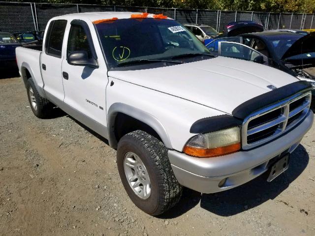 1B7HG48N82S586718 - 2002 DODGE DAKOTA QUA WHITE photo 1