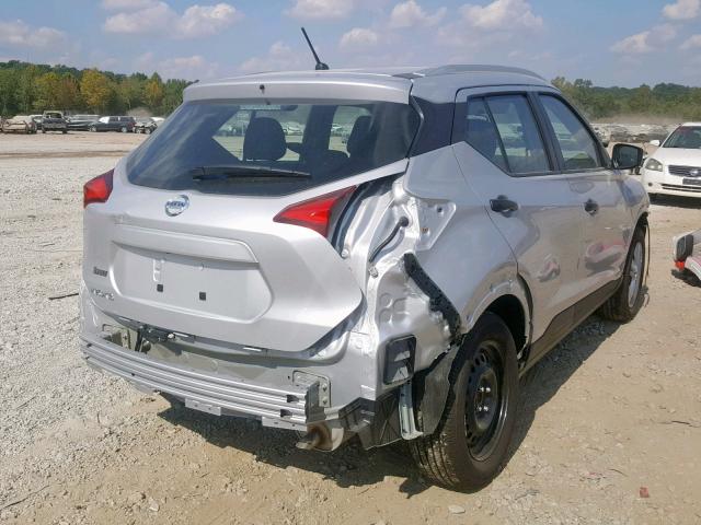 3N1CP5CU5KL544734 - 2019 NISSAN KICKS S SILVER photo 4