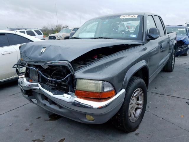 1D7HL48N03S119022 - 2003 DODGE DAKOTA QUA GRAY photo 2