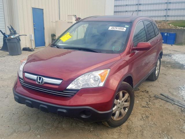 JHLRE387X8C028820 - 2008 HONDA CR-V EXL RED photo 2