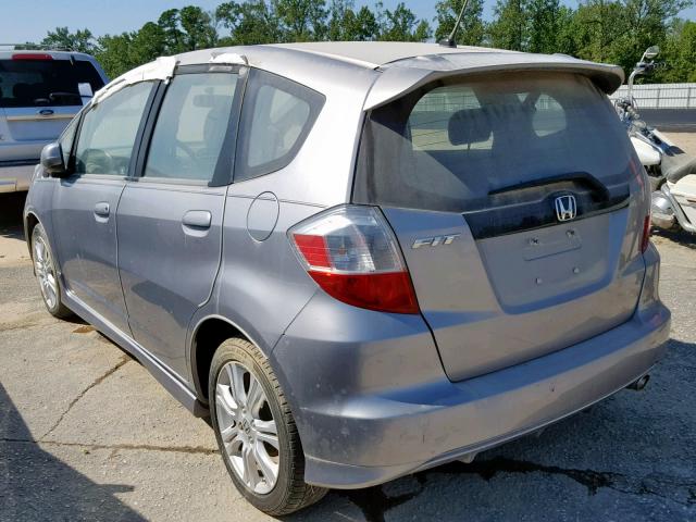 JHMGE8H42AS019725 - 2010 HONDA FIT SPORT SILVER photo 3