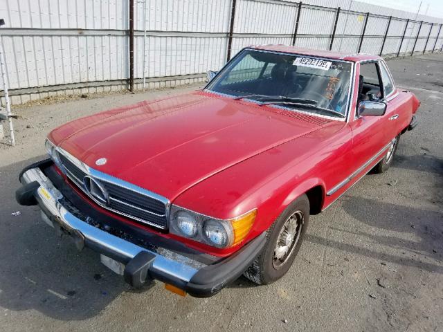 WDBBA45A4CB016238 - 1982 MERCEDES-BENZ 380 SL RED photo 2