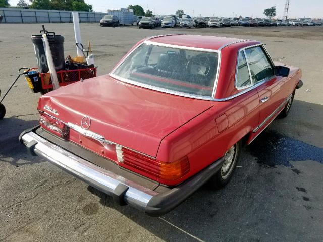 WDBBA45A4CB016238 - 1982 MERCEDES-BENZ 380 SL RED photo 4