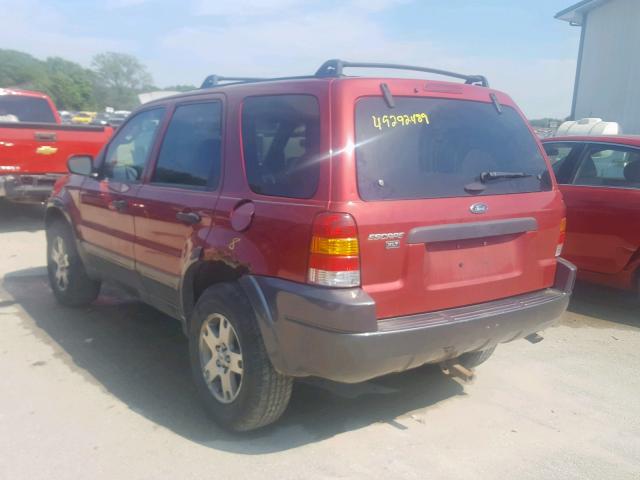 1FMYU93193KB87405 - 2003 FORD ESCAPE XLT RED photo 3