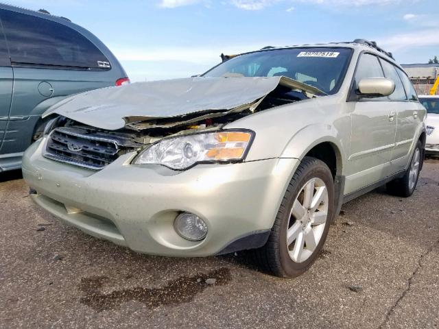 4S4BP62C477342949 - 2007 SUBARU OUTBACK OU GREEN photo 2