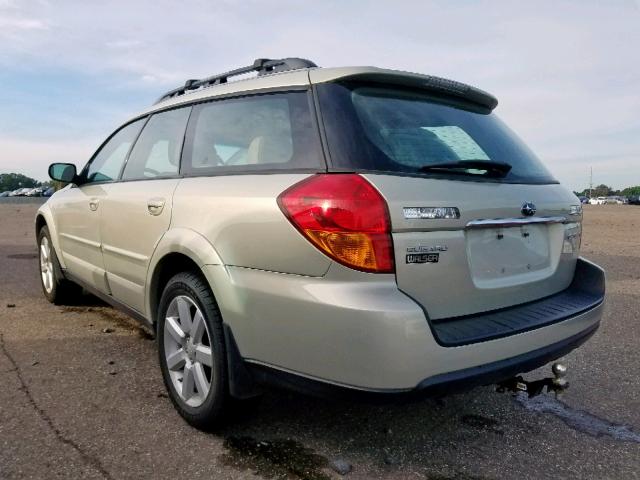 4S4BP62C477342949 - 2007 SUBARU OUTBACK OU GREEN photo 3