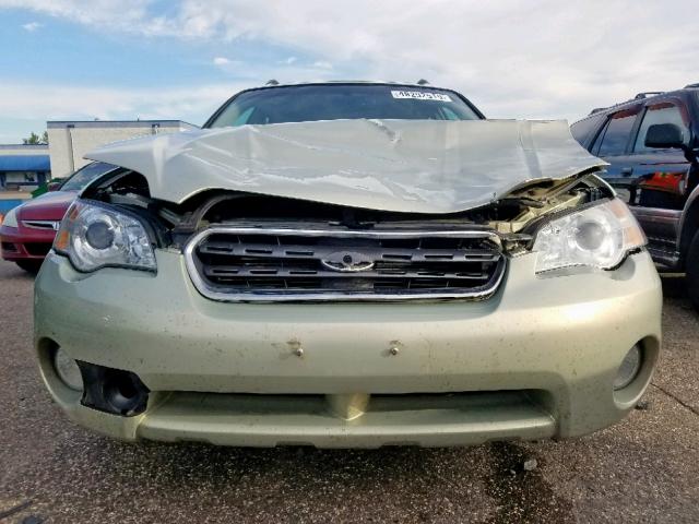 4S4BP62C477342949 - 2007 SUBARU OUTBACK OU GREEN photo 9