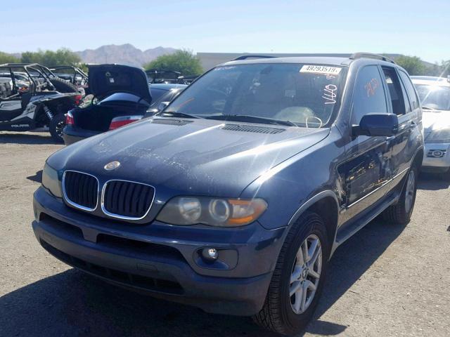 5UXFA13556LY41466 - 2006 BMW X5 3.0I BLUE photo 2