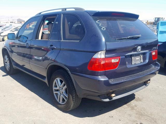 5UXFA13556LY41466 - 2006 BMW X5 3.0I BLUE photo 3