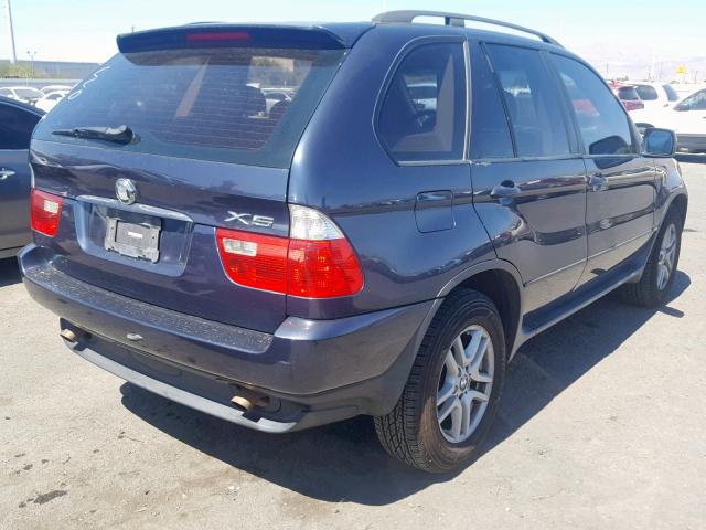 5UXFA13556LY41466 - 2006 BMW X5 3.0I BLUE photo 4