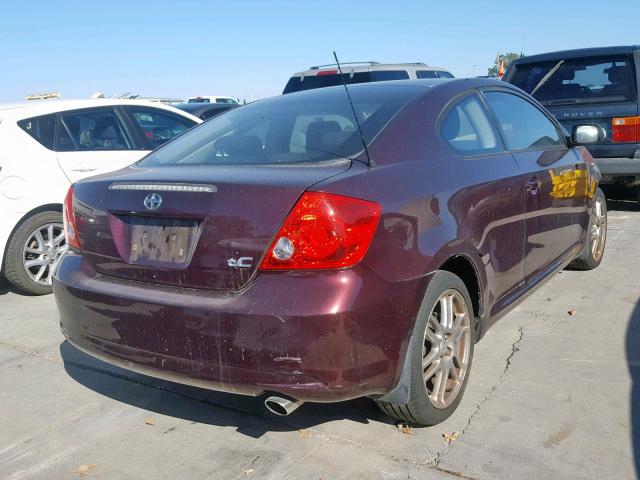 JTKDE167060119391 - 2006 TOYOTA SCION TC ბურგუნდია ფოტო 4