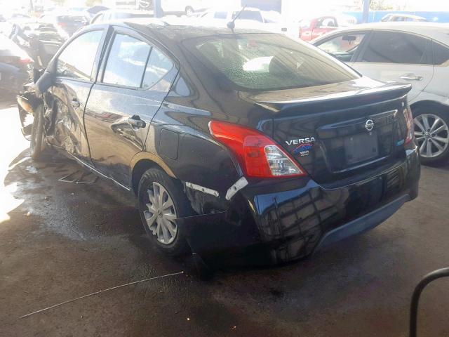 3N1CN7AP7FL853335 - 2015 NISSAN VERSA S BLACK photo 3