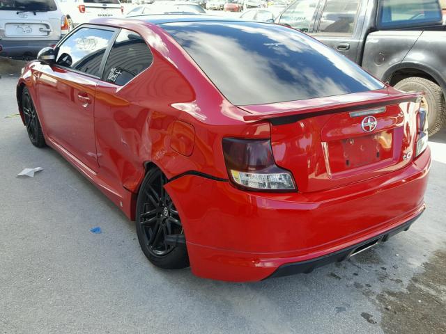 JTKJF5C70D3048698 - 2013 TOYOTA SCION TC 红色 照片 3