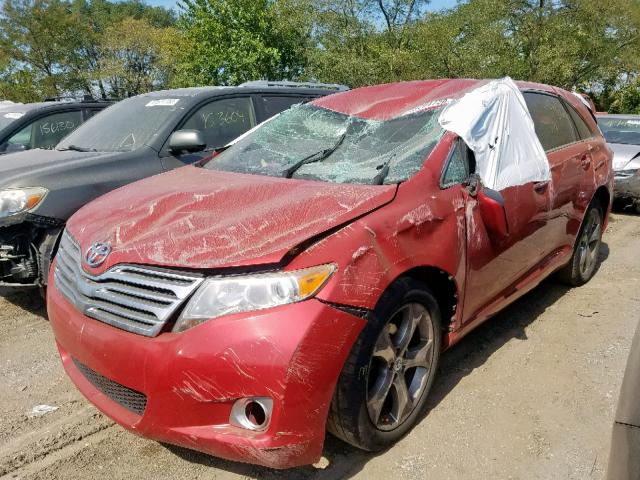 4T3ZK3BB7AU028554 - 2010 TOYOTA VENZA RED photo 2