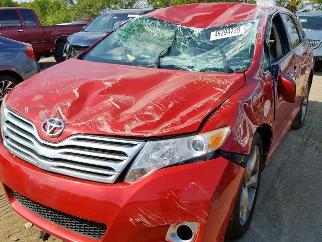 4T3ZK3BB7AU028554 - 2010 TOYOTA VENZA RED photo 9