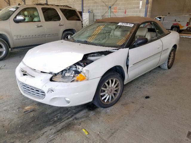 1C3EL55R02N234490 - 2002 CHRYSLER SEBRING LX WHITE photo 2