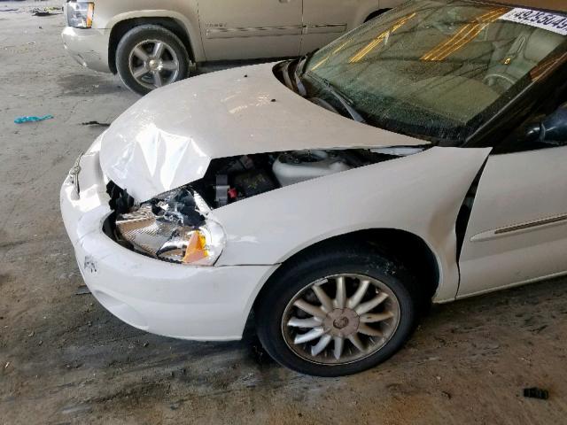 1C3EL55R02N234490 - 2002 CHRYSLER SEBRING LX WHITE photo 9