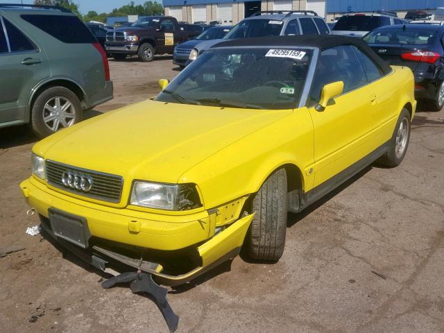 WAUAA88G5VN003873 - 1997 AUDI CABRIOLET YELLOW photo 2