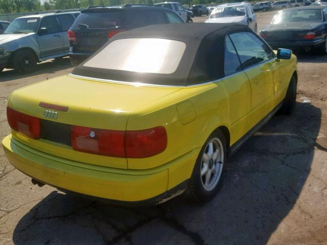 WAUAA88G5VN003873 - 1997 AUDI CABRIOLET YELLOW photo 4
