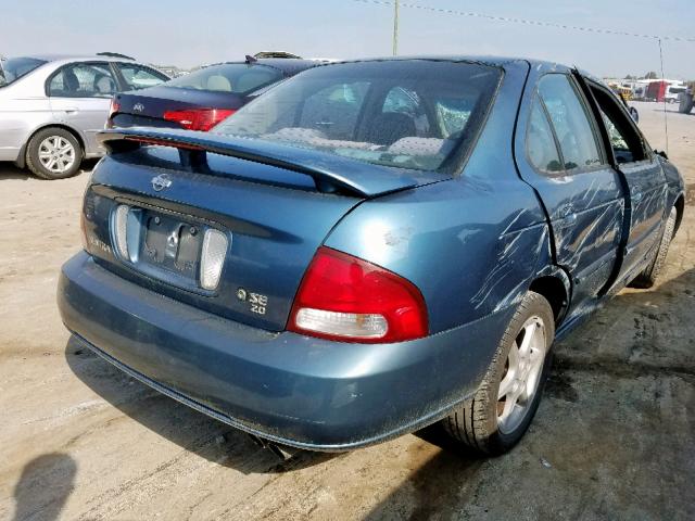 3N1BB51DX1L117979 - 2001 NISSAN SENTRA SE BLUE photo 4