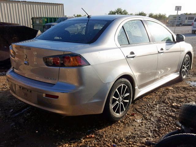 JA32U2FU1HU014608 - 2017 MITSUBISHI LANCER ES SILVER photo 4